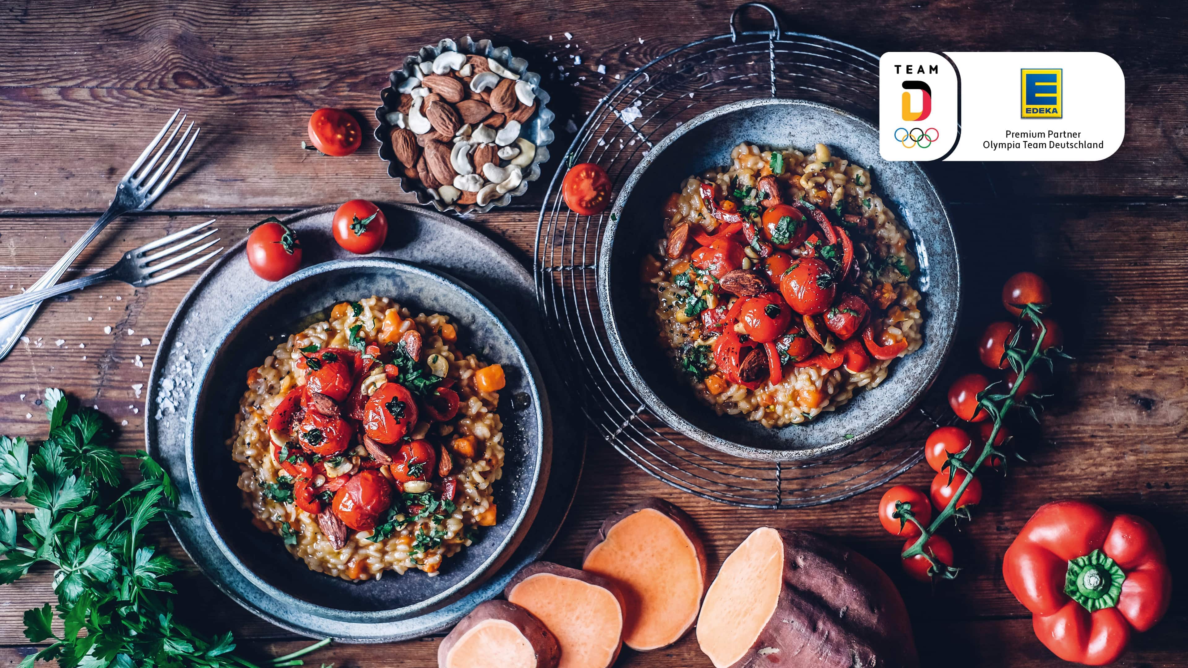 Risotto-Bowl mit Süßkartoffel Risotto-Bowl mit Süßkartoffel