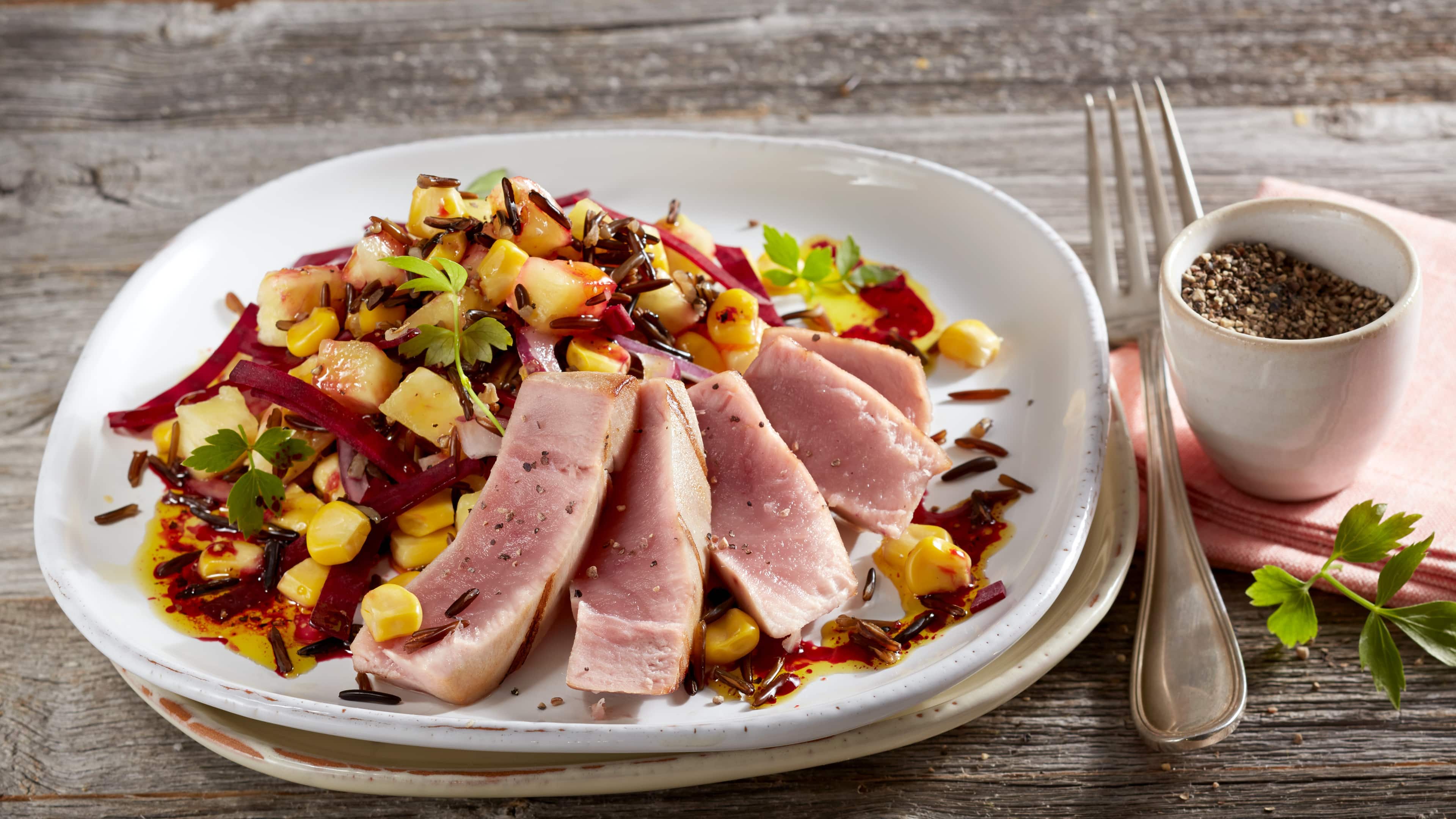 Thunfisch mit Reissalat Thunfisch mit Reissalat