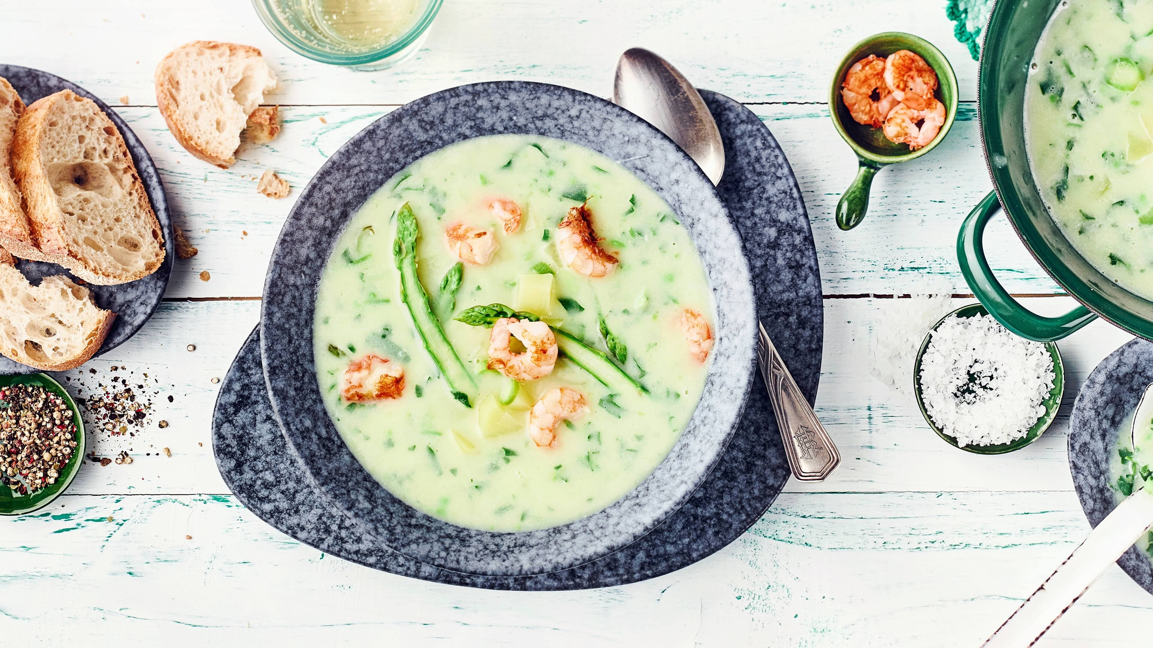 Rucola Spargelsuppe Rucola Spargelsuppe