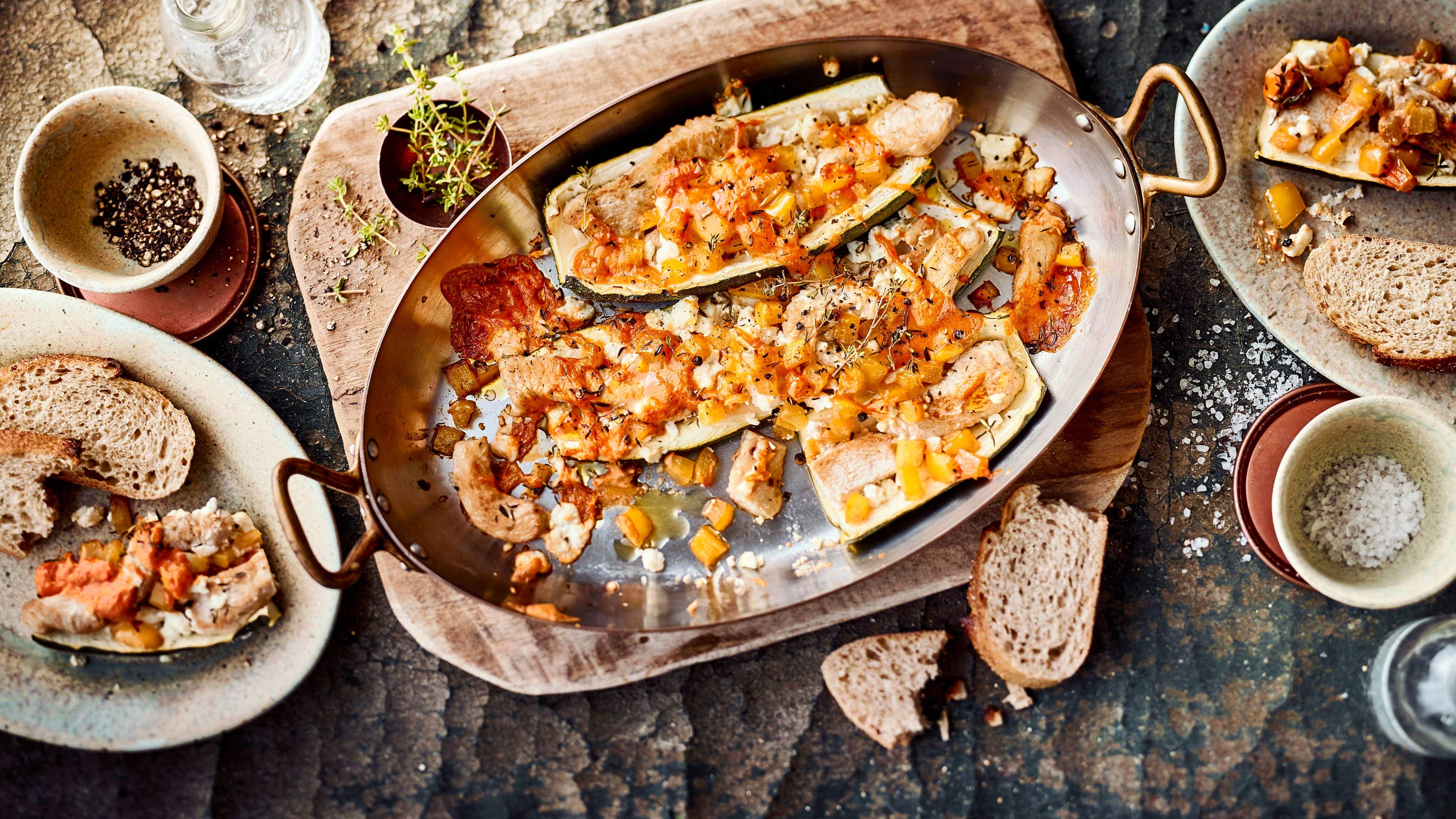Zucchiniauflauf mit Pute Zucchiniauflauf mit Pute