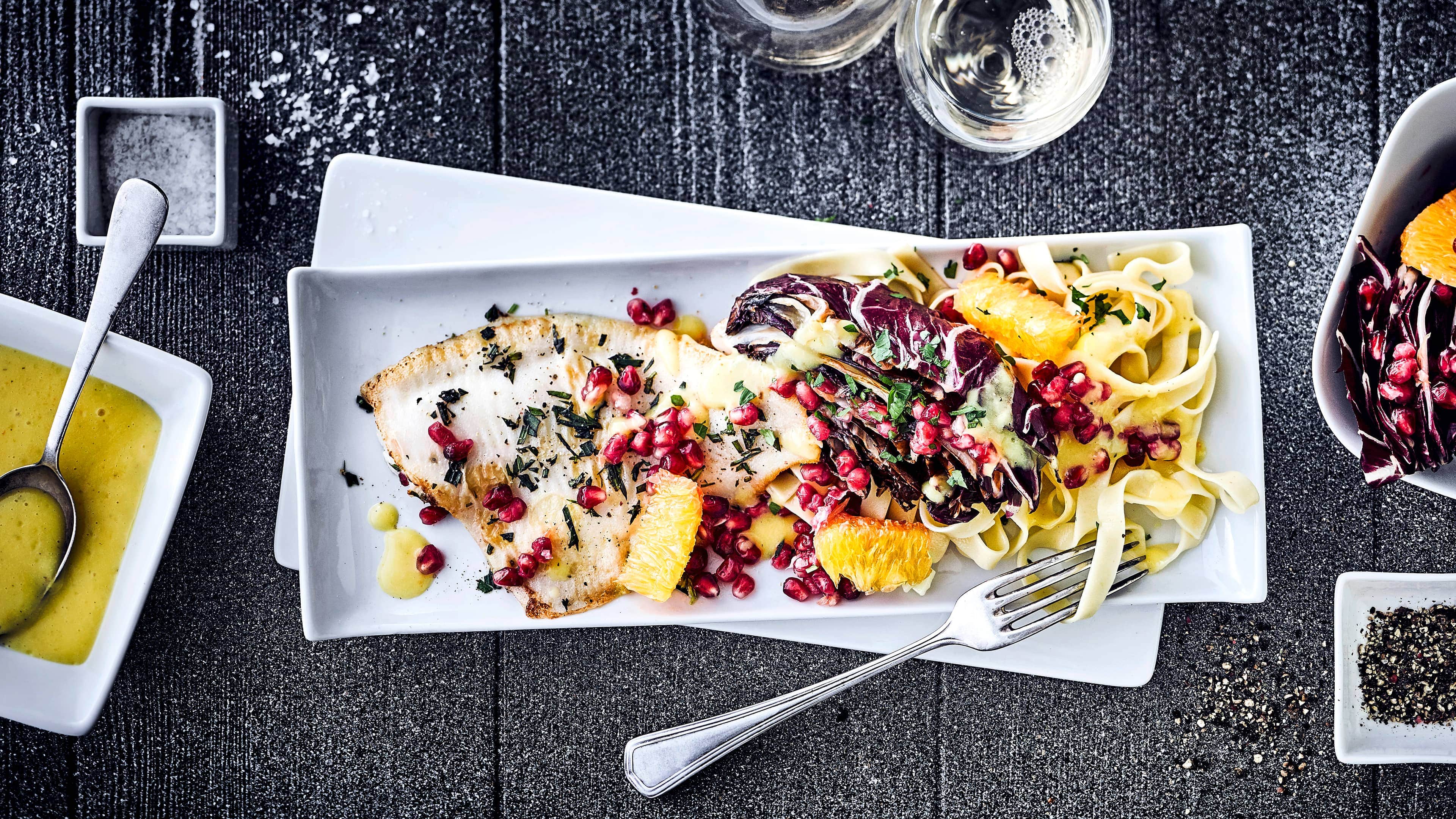 Schollenfilet mit Radicchio Schollenfilet mit Radicchio