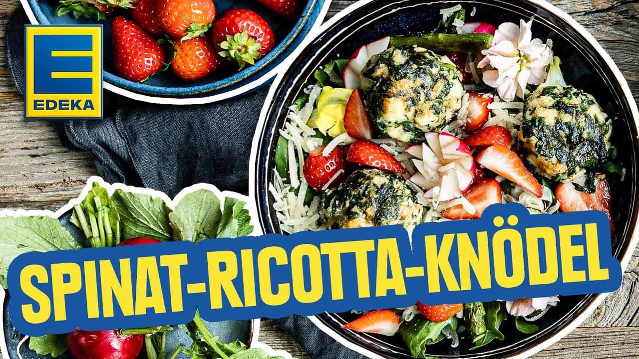 Spinat-Ricotta-Knödel YouTube Platzhalterbild für ein Video mit dem Titel 'Spinat-Ricotta-Knödel'.