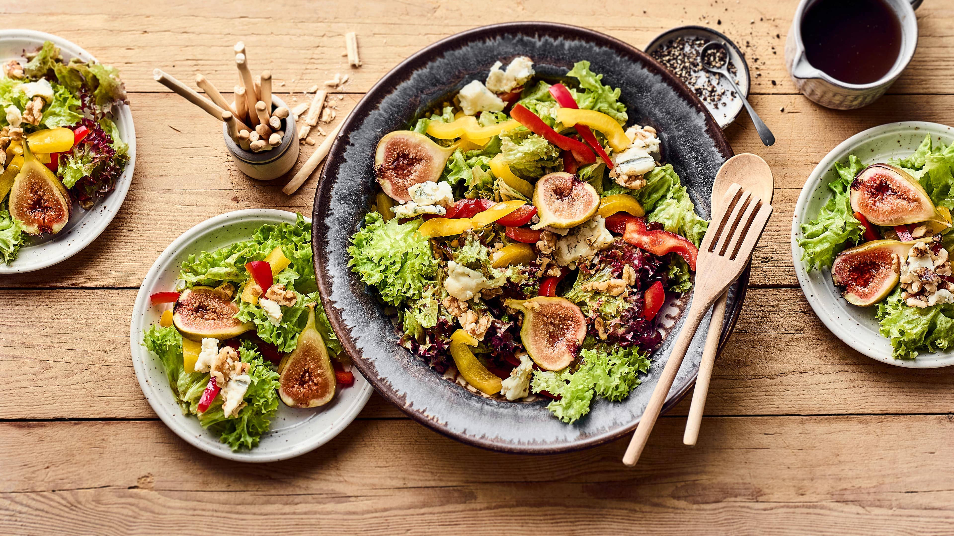 Grüner Salat mit Gorgonzola Grüner Salat mit Gorgonzola