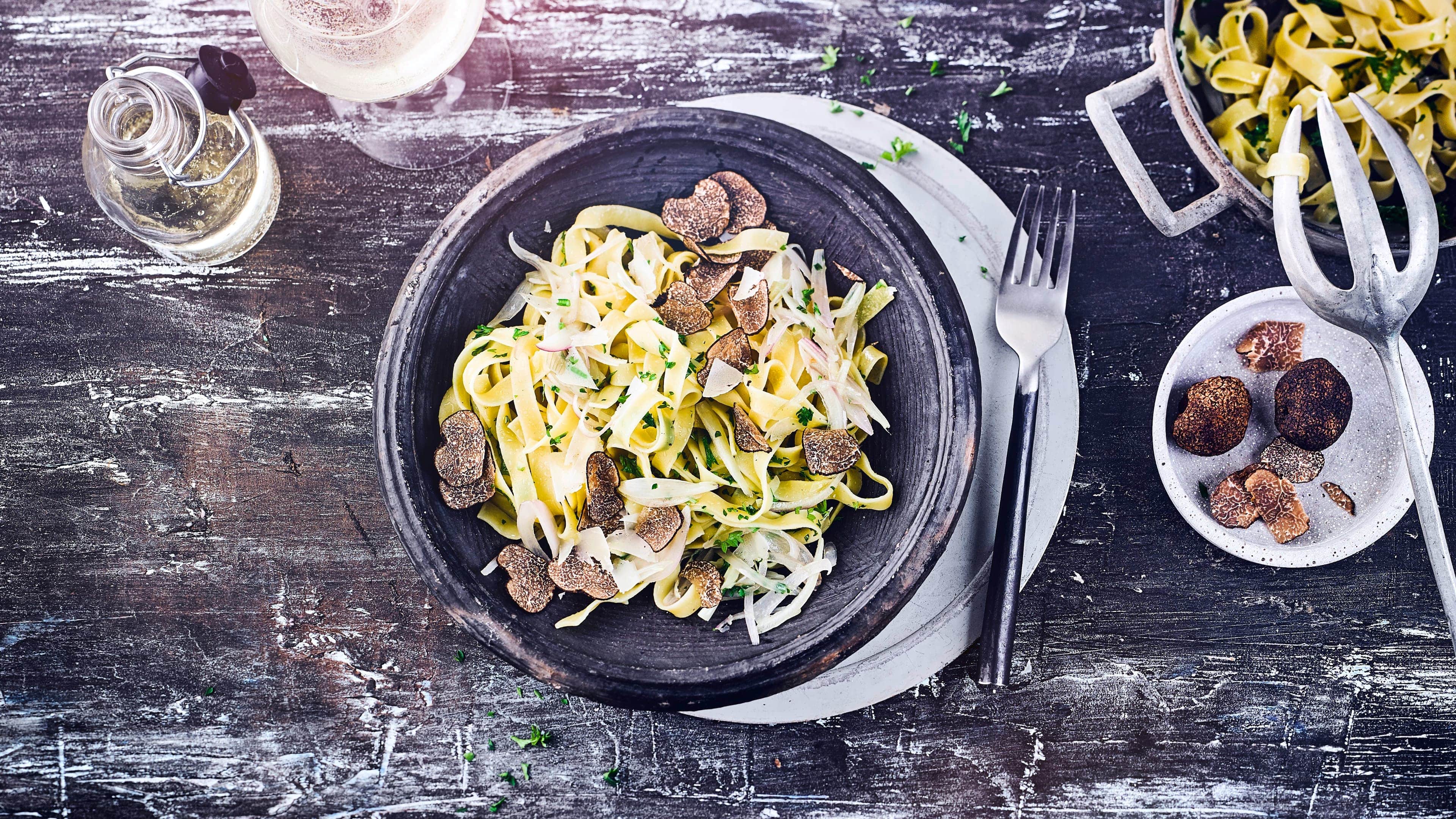 Trüffel mit Pasta Trüffel mit Pasta