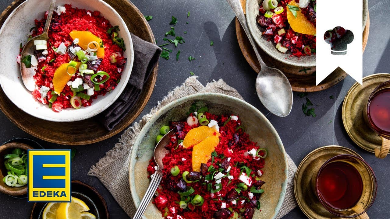 Rote Bete Couscous YouTube Platzhalterbild für ein Video mit dem Titel 'Rote Bete Couscous'.