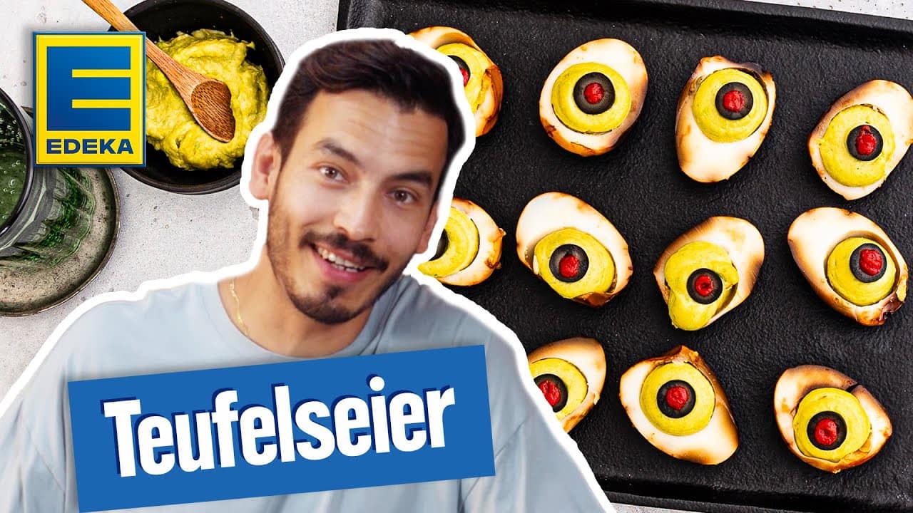 Teufelseier als Halloween-Snack YouTube Platzhalterbild für ein Video mit dem Titel 'Teufelseier als Halloween-Snack'.