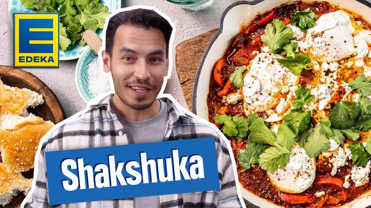 Shakshuka Rezept YouTube Platzhalterbild für ein Video mit dem Titel 'Shakshuka Rezept'.