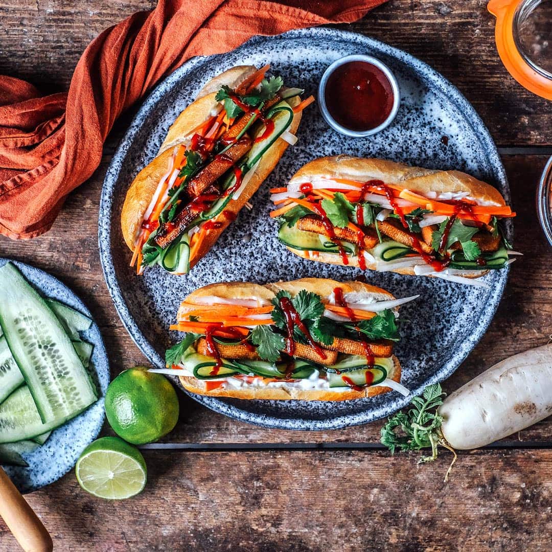 Veganes Banh Mi mit Quick Pickles