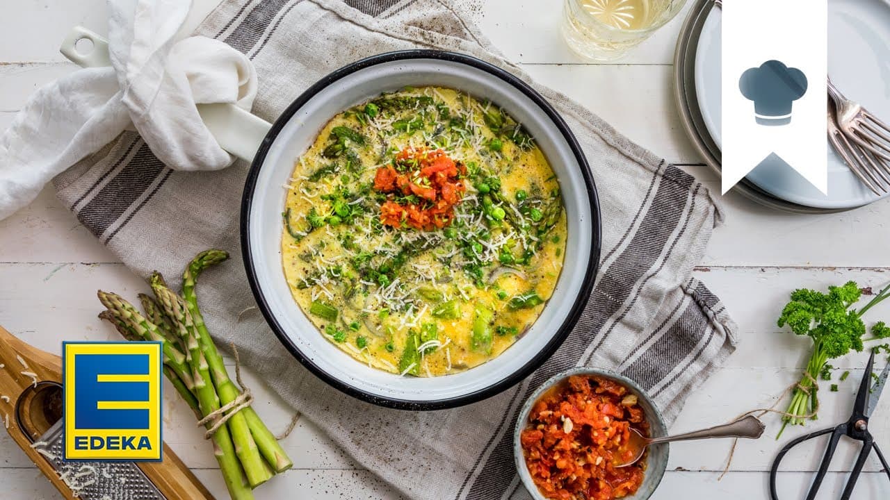Spargel-Frittata YouTube Platzhalterbild für ein Video mit dem Titel 'Spargel-Frittata'.