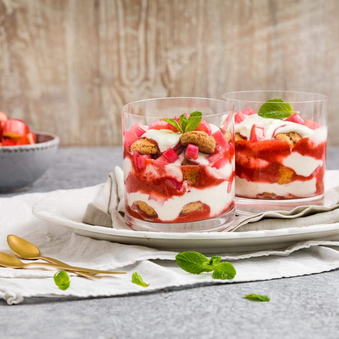 Erdbeer-Rhabarber-Tiramisu