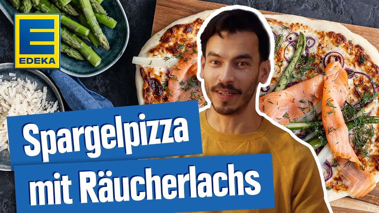 Spargel Pizza mit Räucherlachs YouTube Platzhalterbild für ein Video mit dem Titel 'Spargel Pizza mit Räucherlachs'.