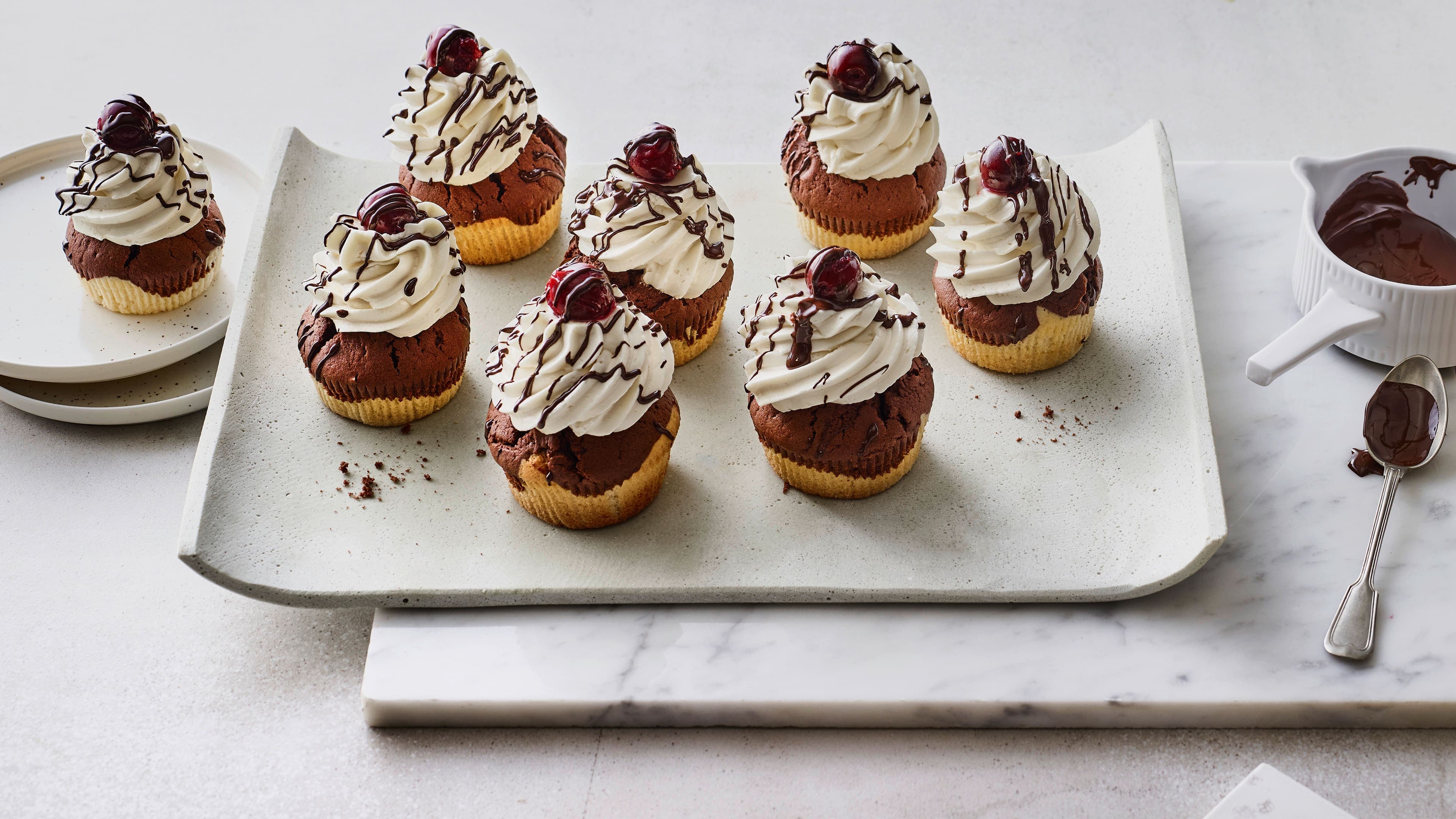 Donauwellen-Muffins Donauwellen-Muffins