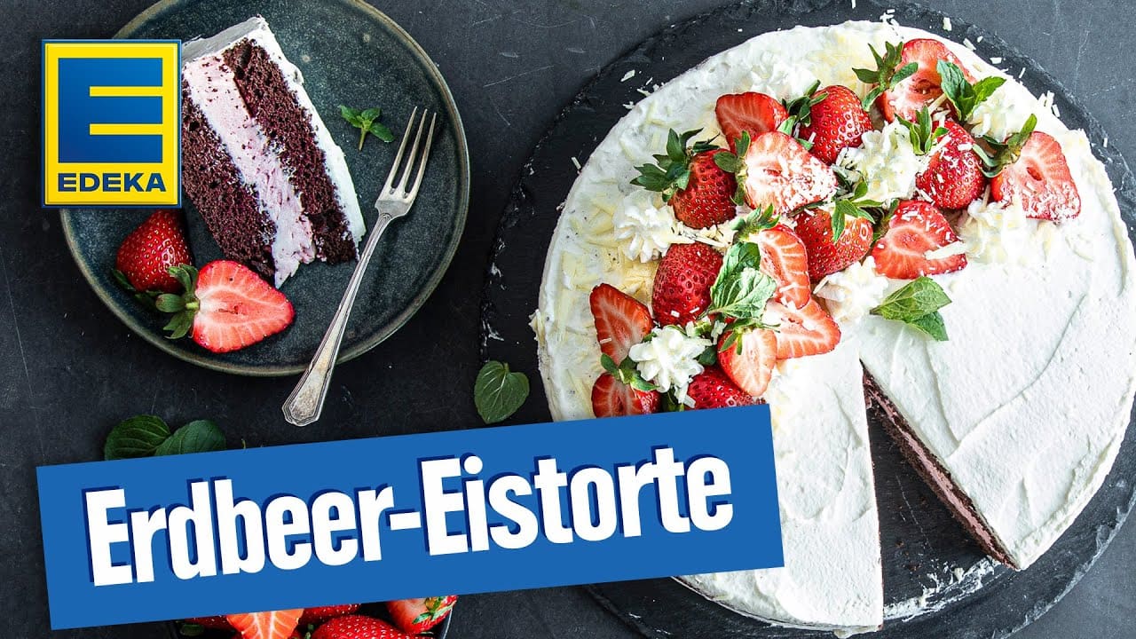 Erdbeer-Eistorte YouTube Platzhalterbild für ein Video mit dem Titel 'Erdbeer-Eistorte'.