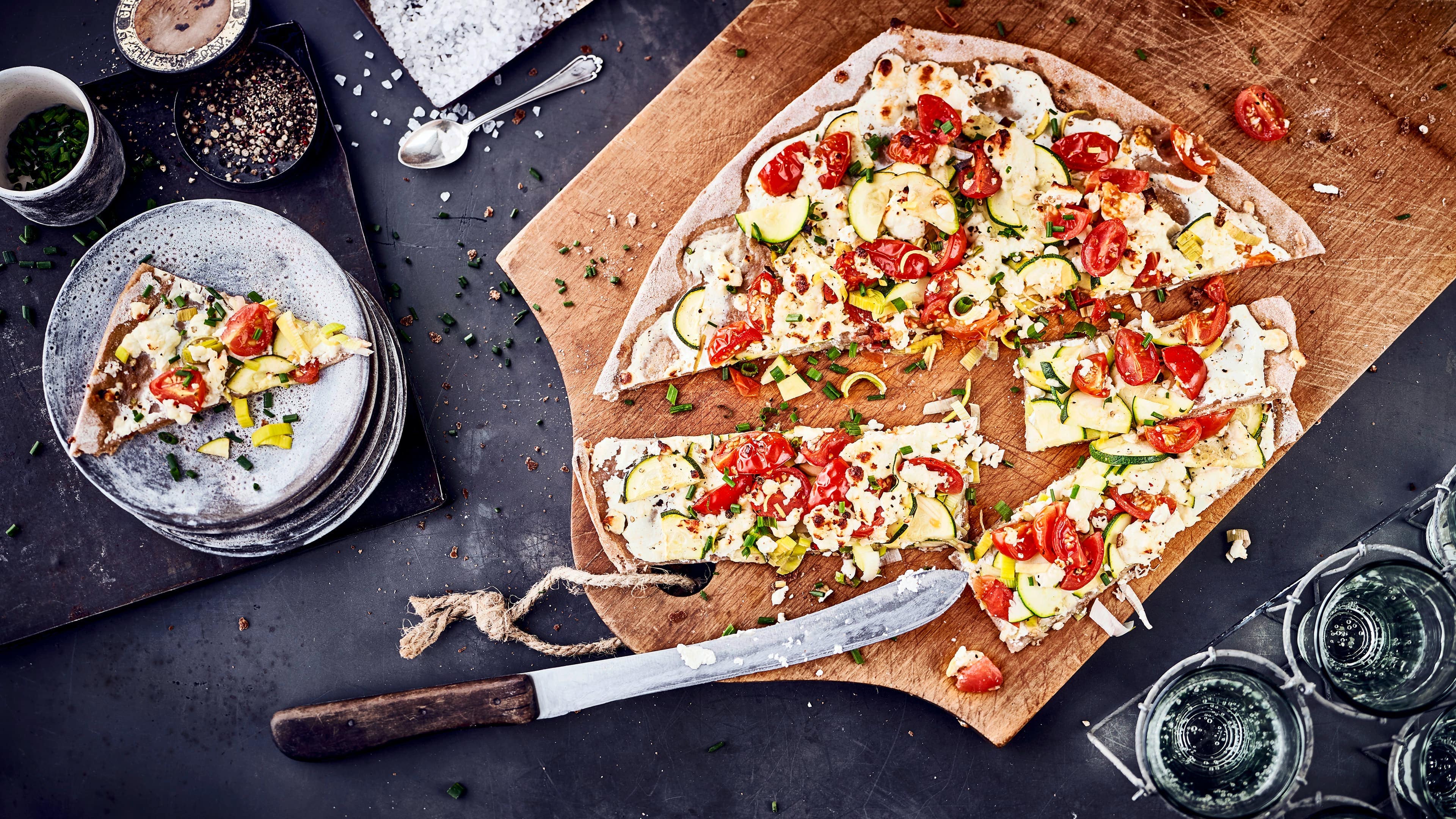 Gemüse-Flammkuchen Gemüse-Flammkuchen