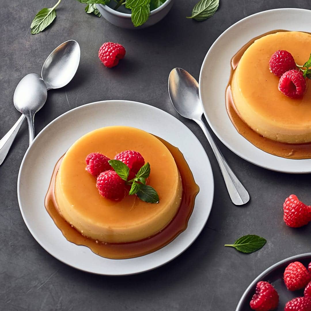 Der Flan ist ein cremiges Dessert aus Südamerika und einfach köstlich. Es gibt neben dem süßen Flan auch eine pikante Variante mit Salz und Brühe.