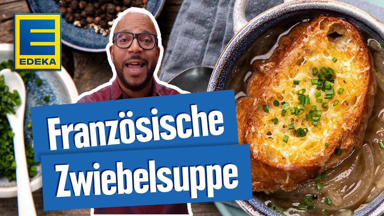Französische Zwiebelsuppe YouTube Platzhalterbild für ein Video mit dem Titel 'Französische Zwiebelsuppe'.