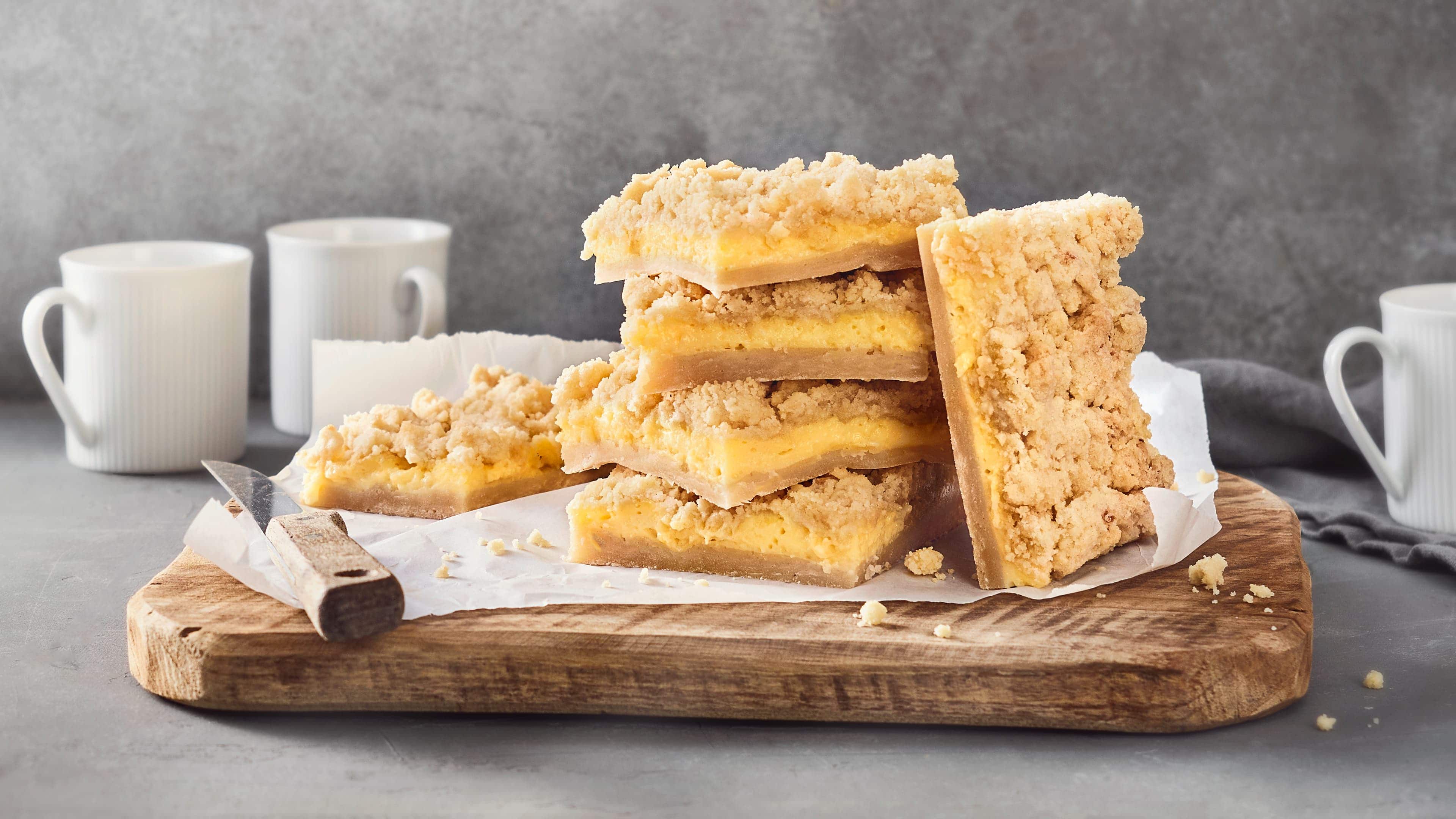 Streuselkuchen mit Pudding Streuselkuchen mit Pudding