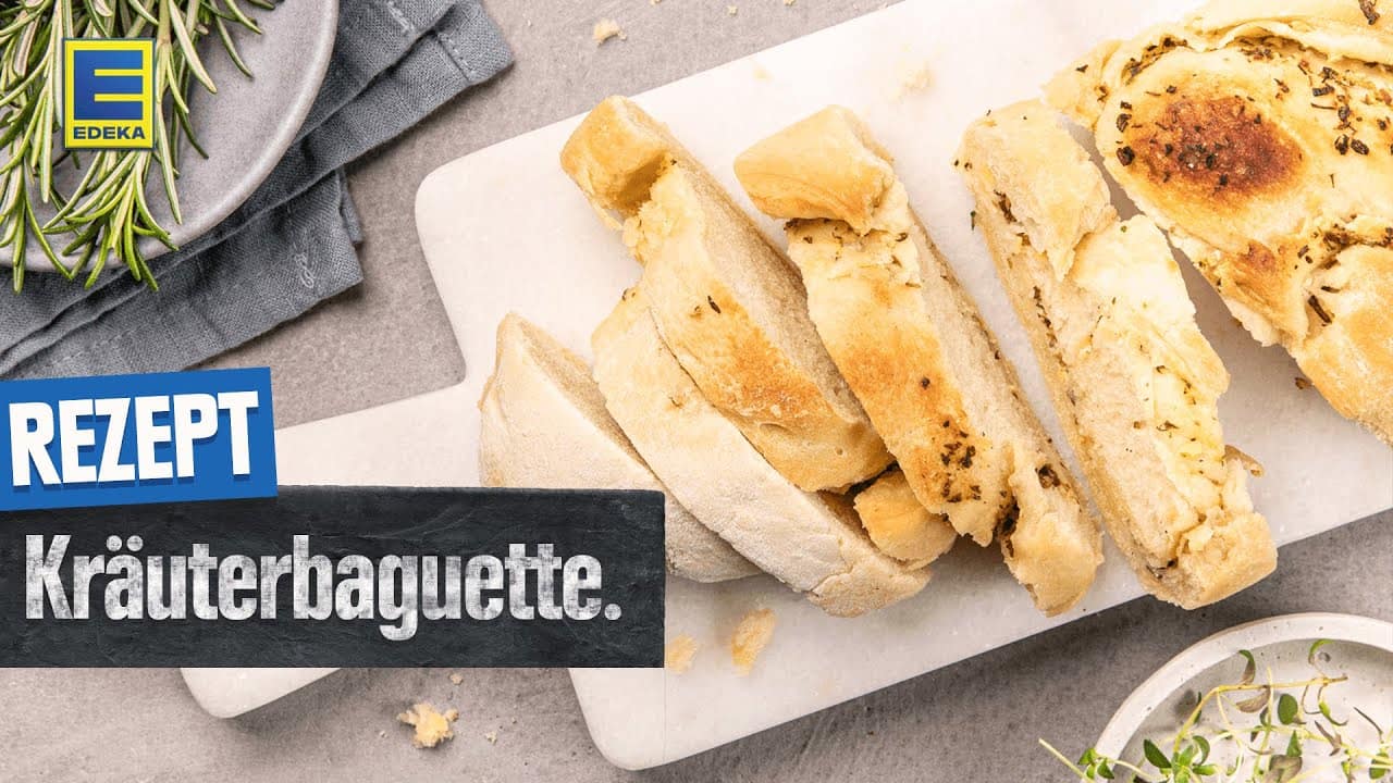 Kräuterbaguette vom Grill YouTube Platzhalterbild für ein Video mit dem Titel 'Kräuterbaguette vom Grill'.