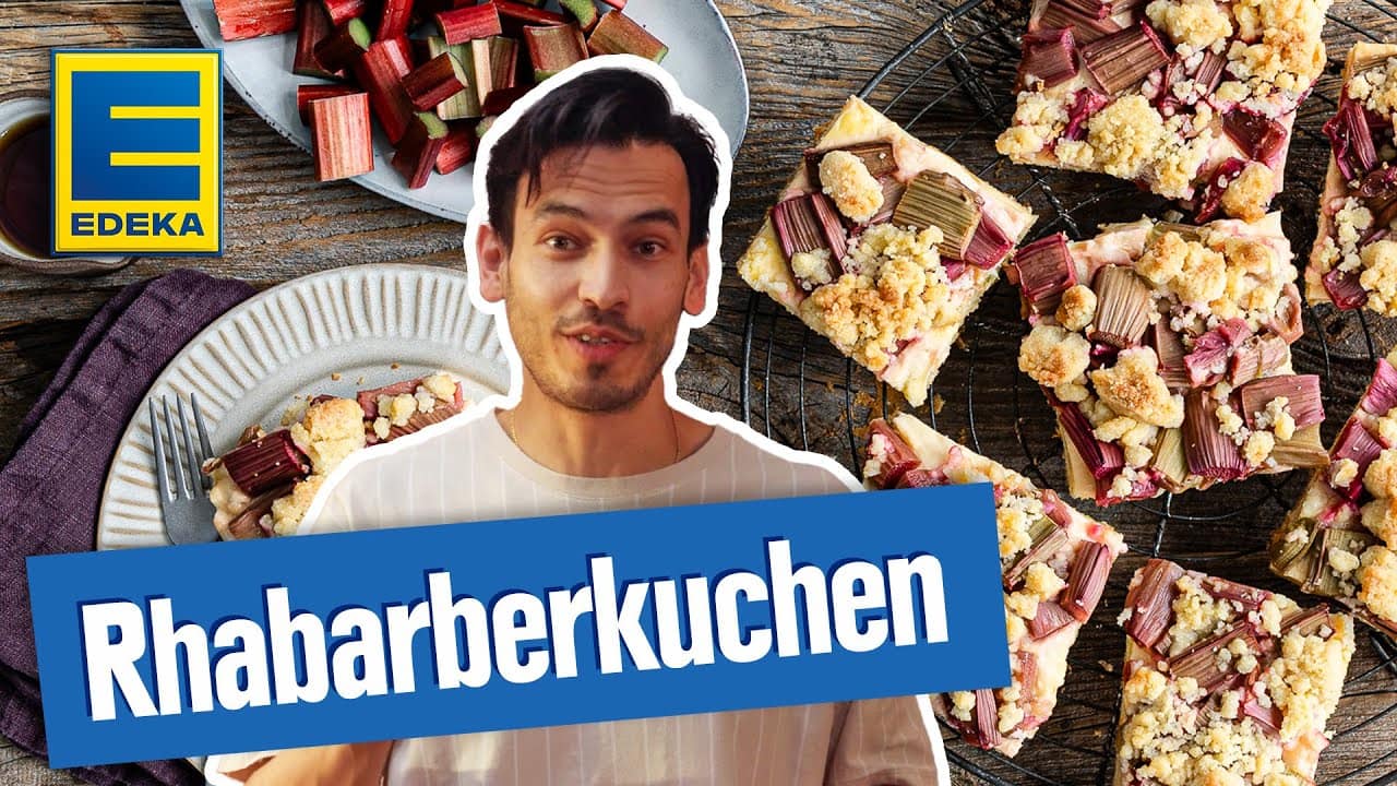 Rhabarberkuchen vom Blech YouTube Platzhalterbild für ein Video mit dem Titel 'Rhabarberkuchen vom Blech'.