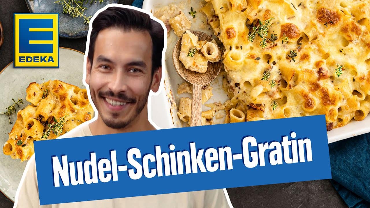 Nudel-Schinken-Gratin YouTube Platzhalterbild für ein Video mit dem Titel 'Nudel-Schinken-Gratin '.