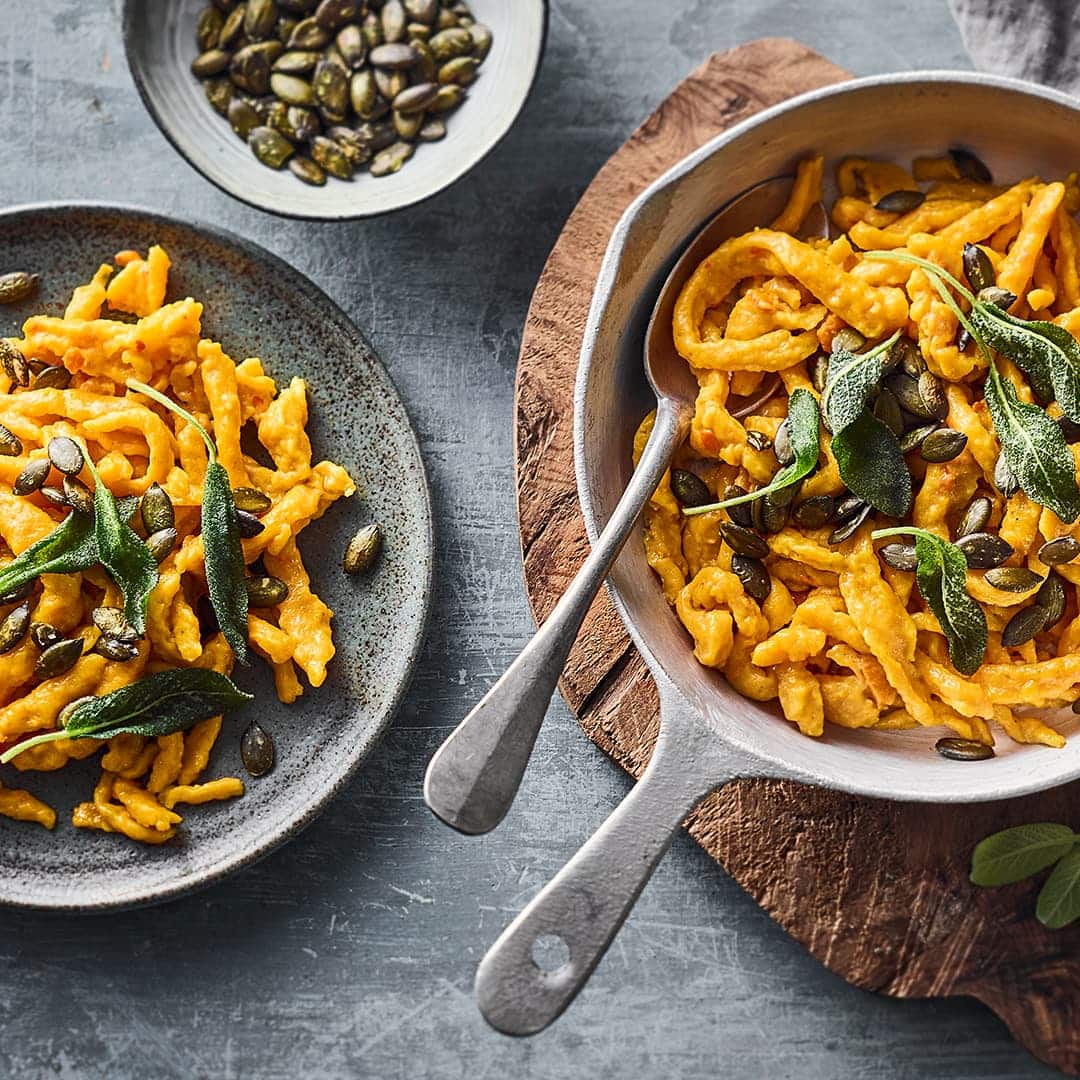 Kürbisspätzle