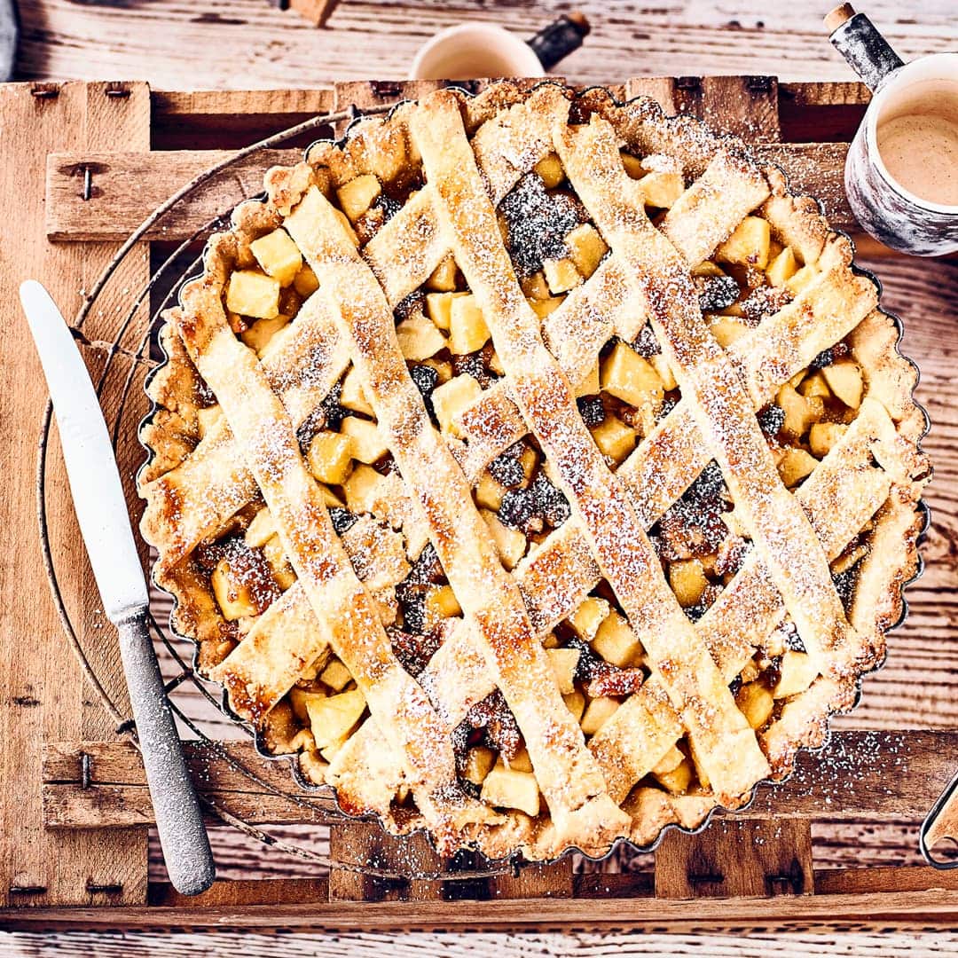 Gedeckter Apfelkuchen