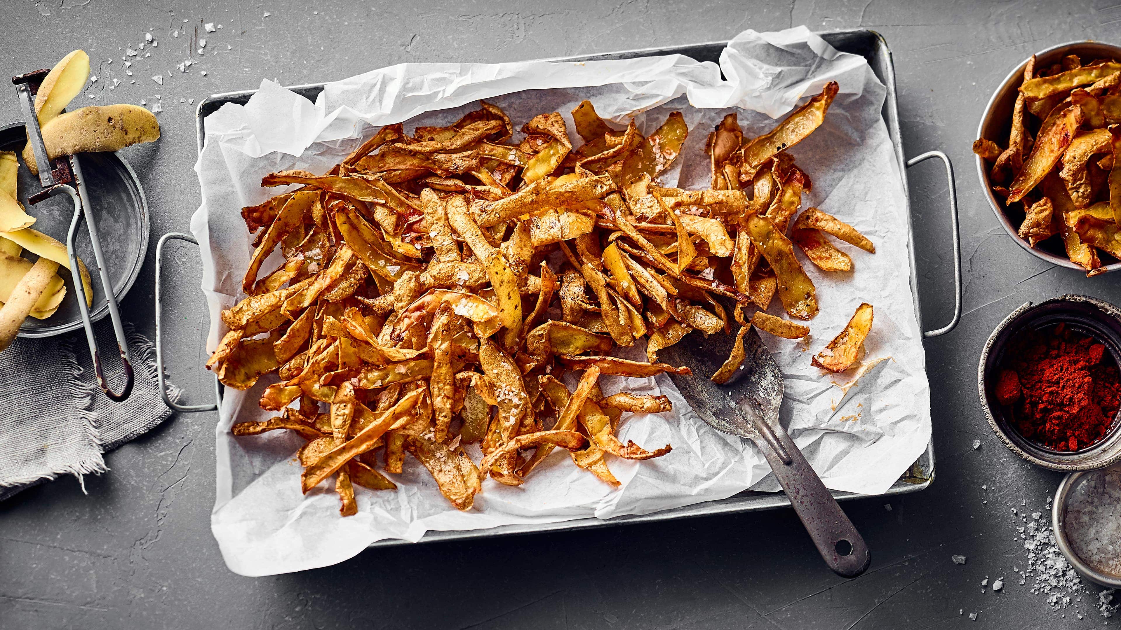 Chips aus Kartoffelschalen Chips aus Kartoffelschalen