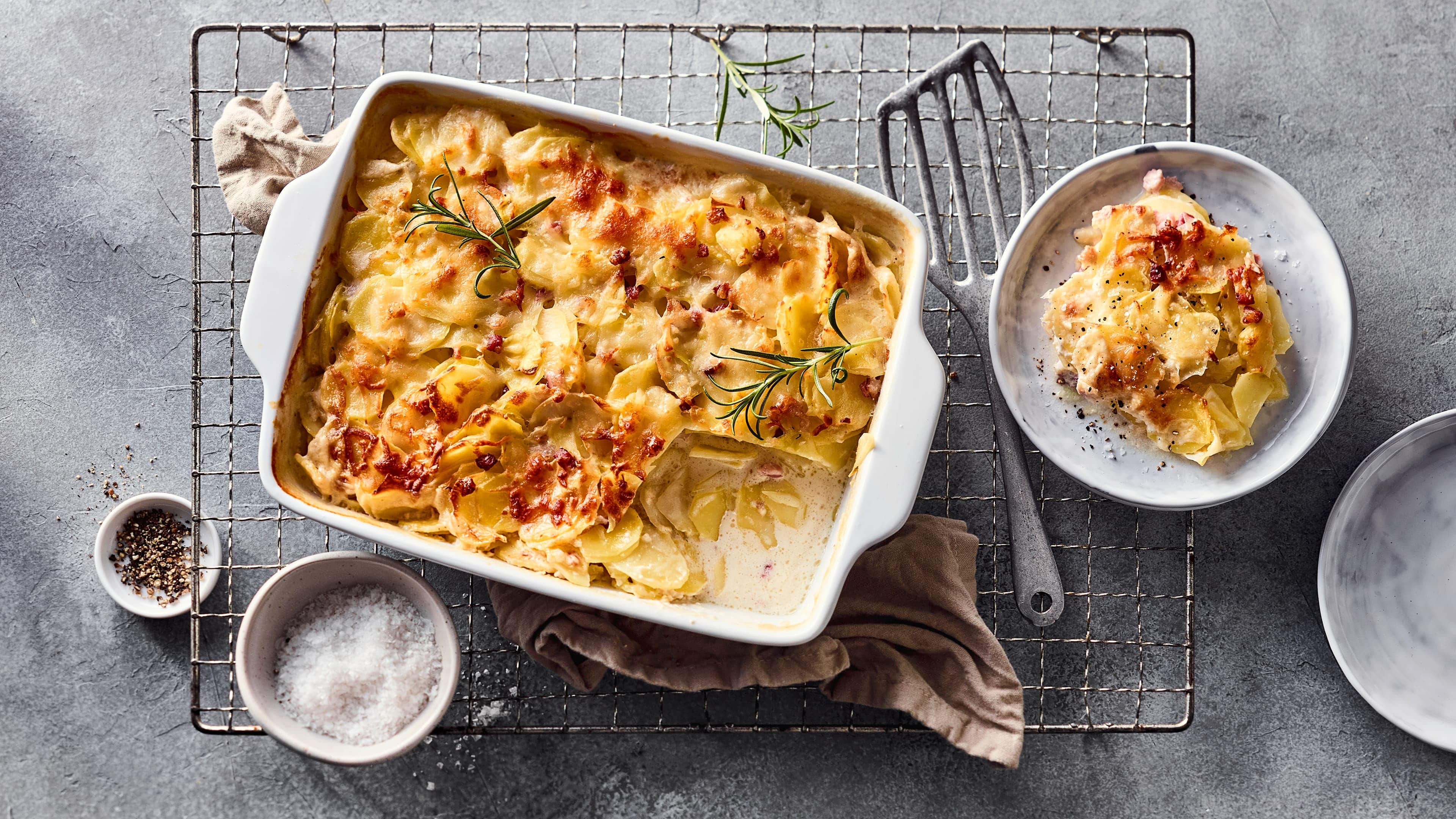 Kartoffelgratin mit Speck Kartoffelgratin mit Speck