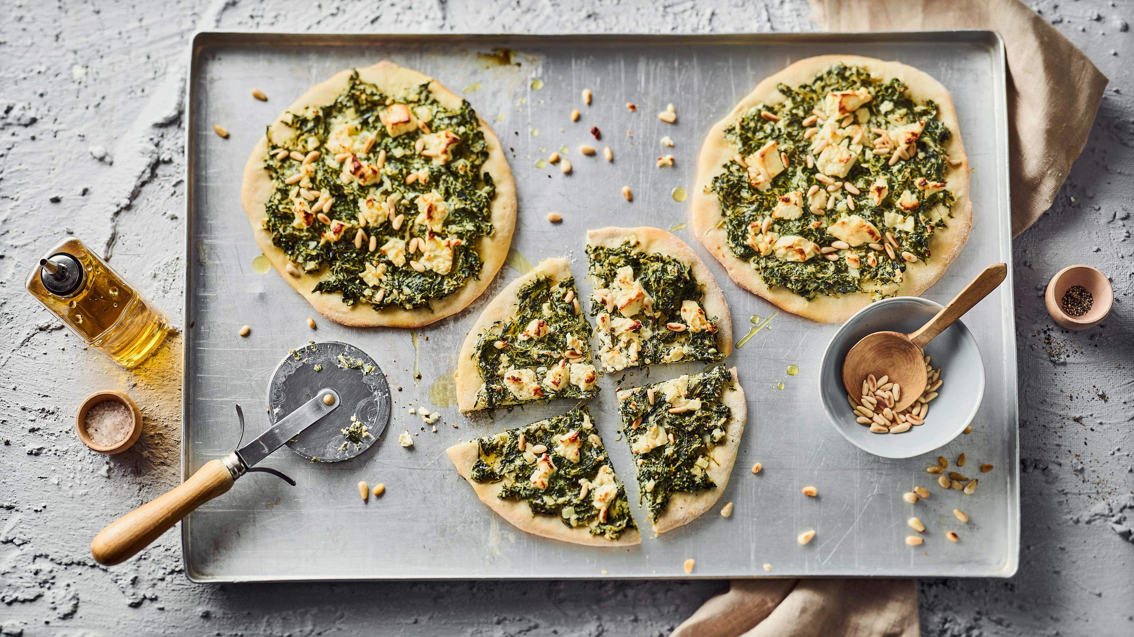 Spinatpizza Spinatpizza