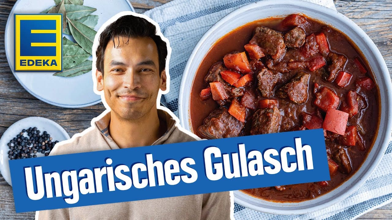 Ungarisches Gulasch mit Paprika YouTube Platzhalterbild für ein Video mit dem Titel 'Ungarisches Gulasch mit Paprika'.