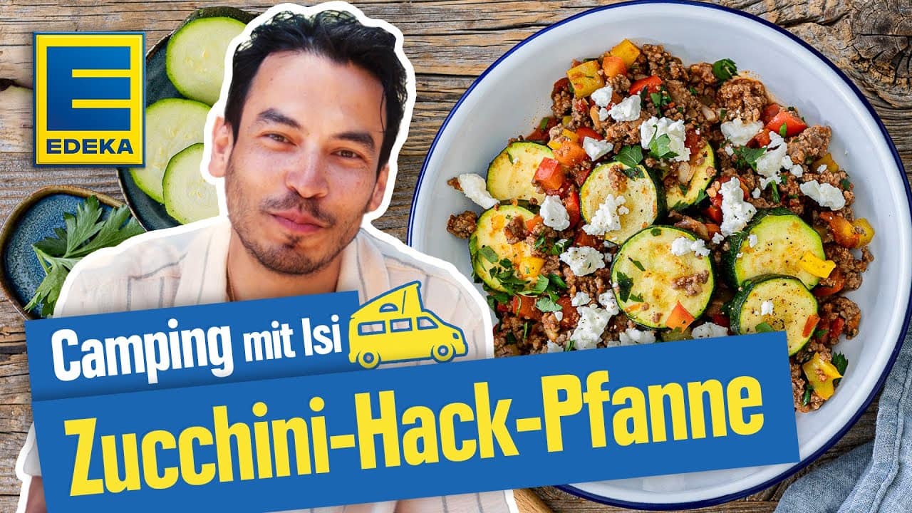 Einfache Zucchini Hackfleisch Pfanne YouTube Platzhalterbild für ein Video mit dem Titel 'Einfache Zucchini Hackfleisch Pfanne'.