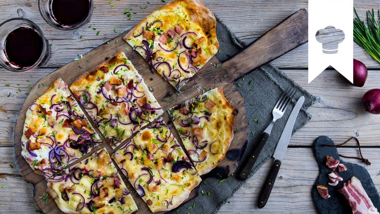 YouTube Platzhalterbild für ein Video mit dem Titel 'Elsässer Flammkuchen'.