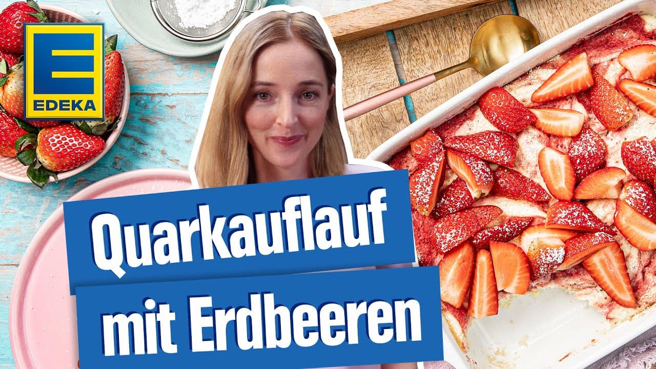 Quarkauflauf mit Erdbeeren YouTube Platzhalterbild für ein Video mit dem Titel 'Quarkauflauf mit Erdbeeren'.