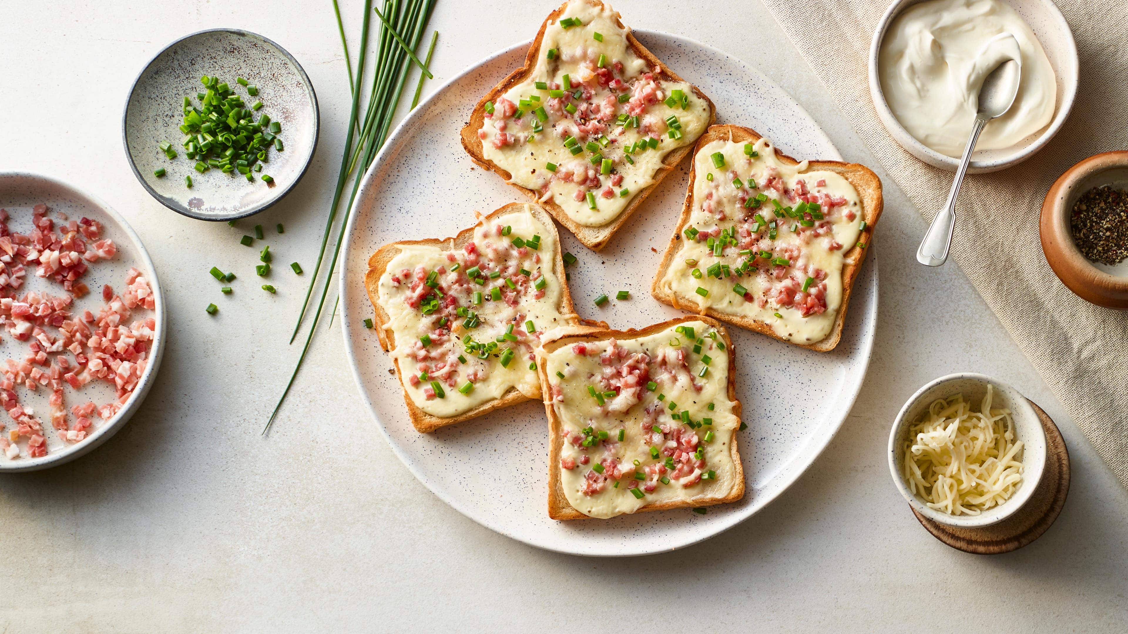 Flammkuchen-Toast Flammkuchen-Toast
