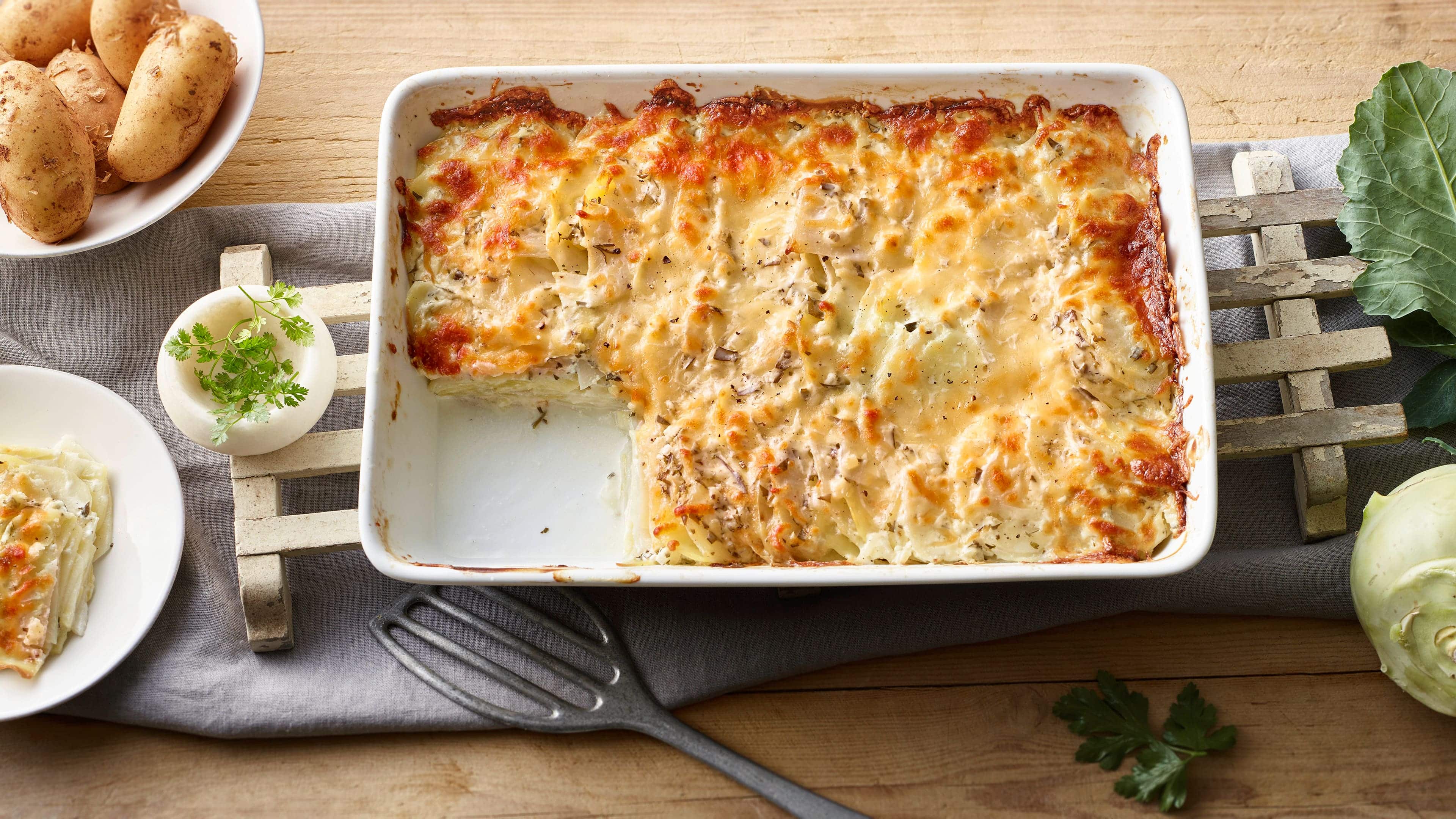 Kartoffel-Kohlrabi-Gratin Kartoffel-Kohlrabi-Gratin
