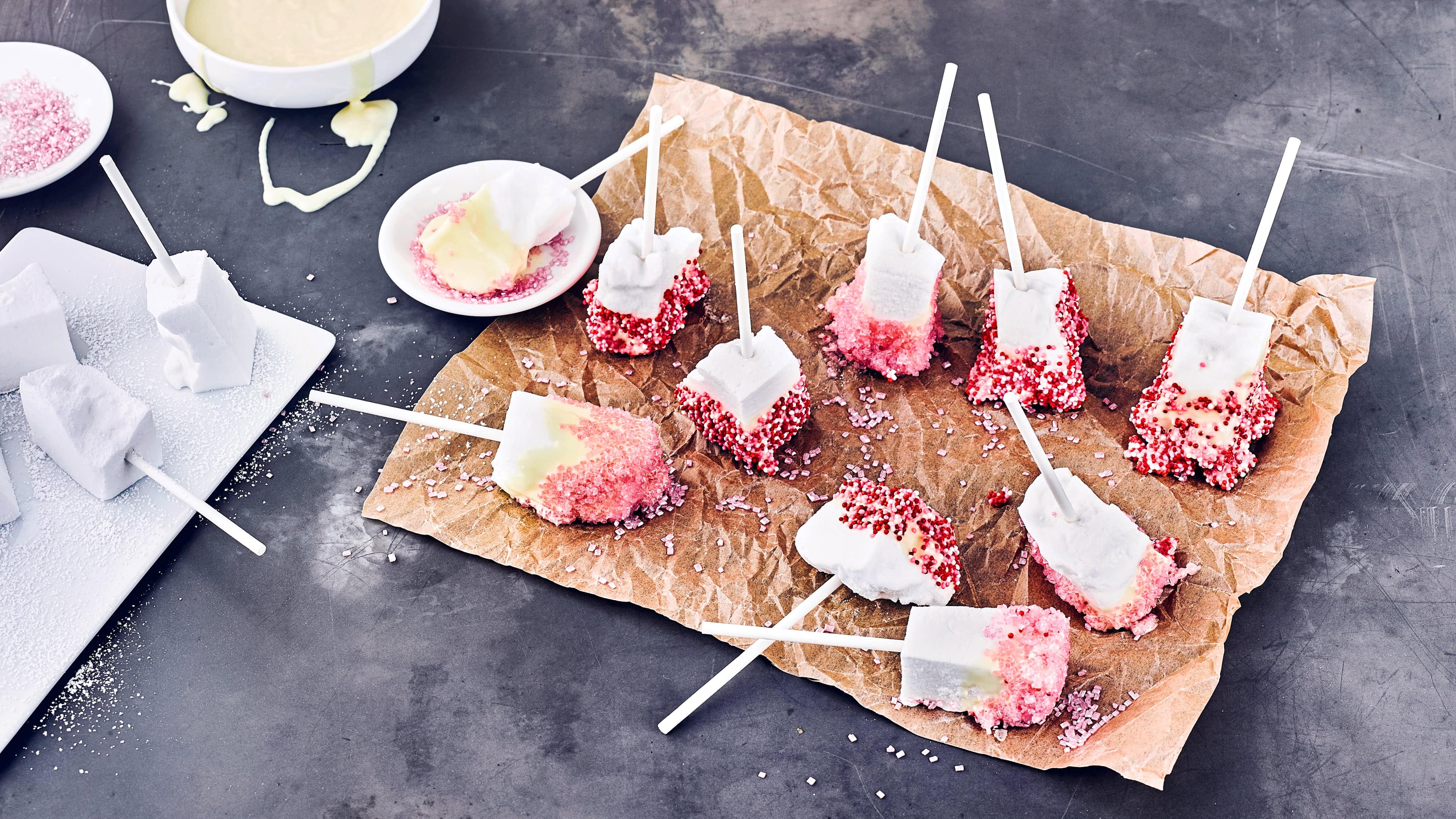 Marshmallows am Stiel Marshmallows am Stiel