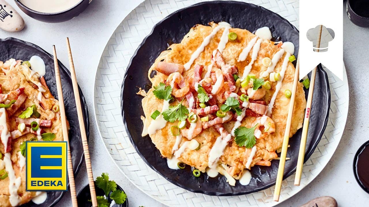 Okonomiyaki Rezept YouTube Platzhalterbild für ein Video mit dem Titel 'Okonomiyaki Rezept'.