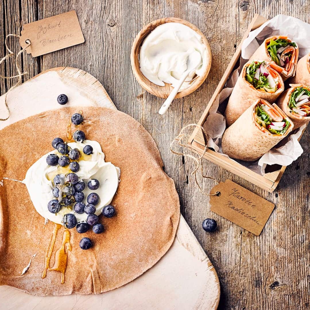 Wraps herzhaft und süss