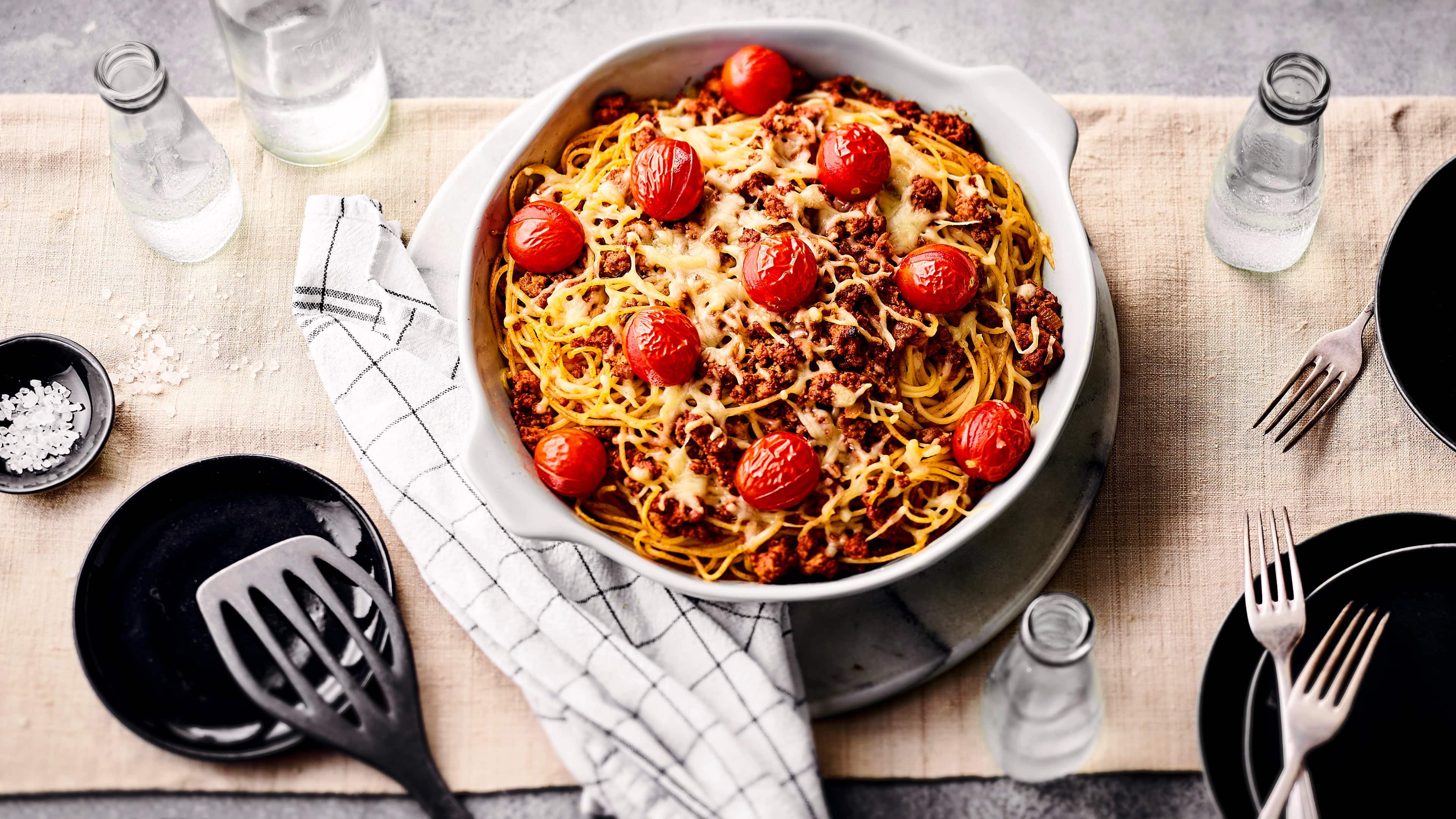 Spaghettiauflauf mediterran Spaghettiauflauf mediterran