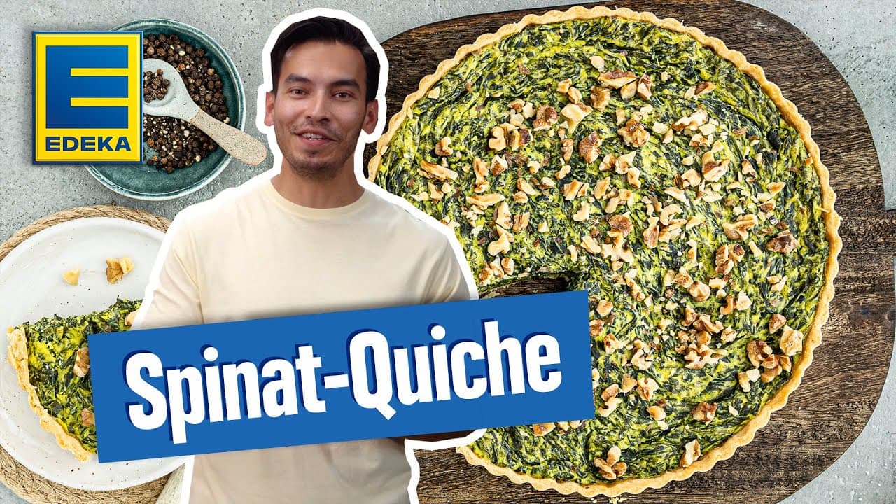 Spinat-Quiche Rezept YouTube Platzhalterbild für ein Video mit dem Titel 'Spinat-Quiche Rezept'.
