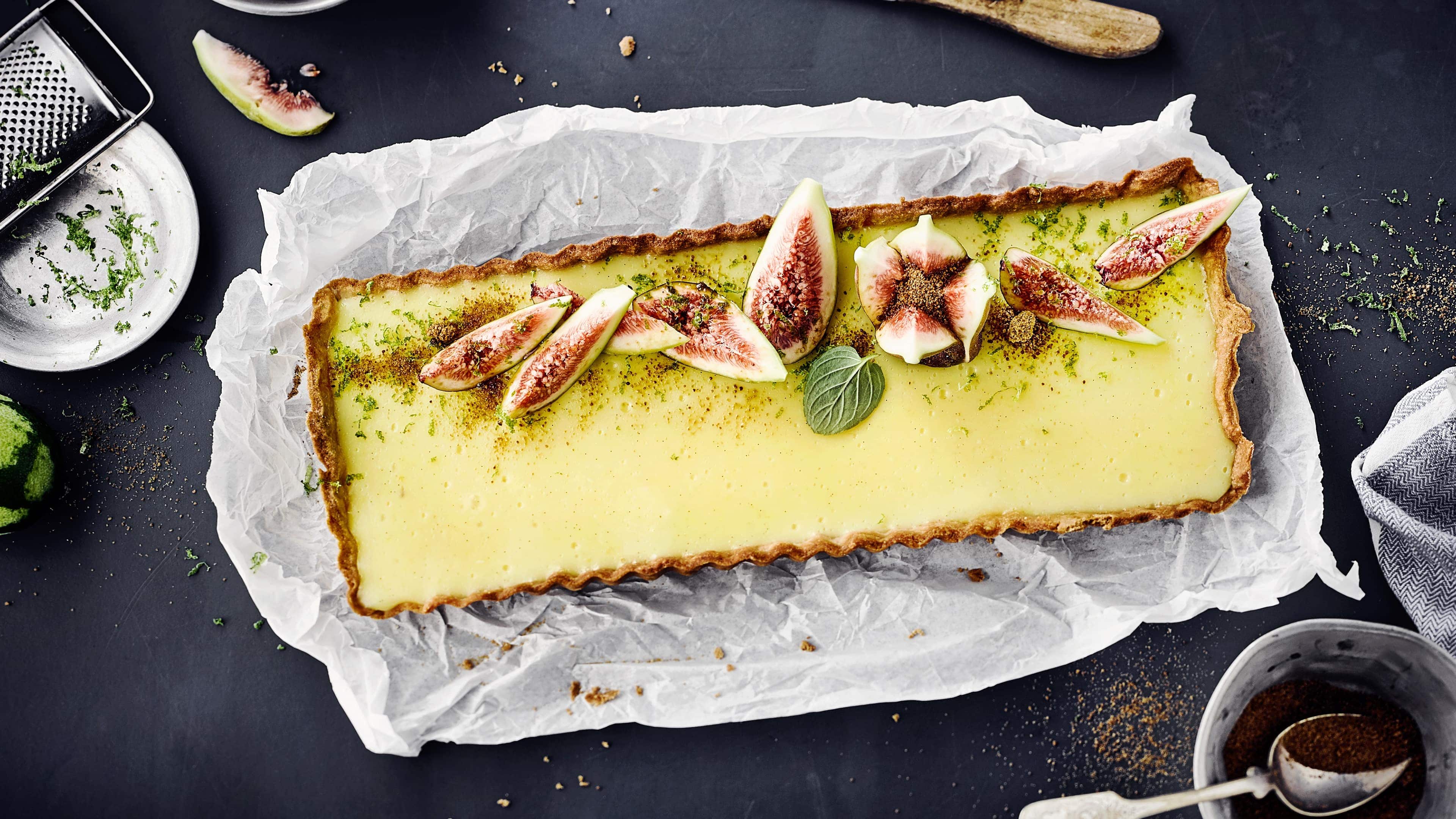 Vanillecreme-Tarte mit Feige Vanillecreme-Tarte mit Feige