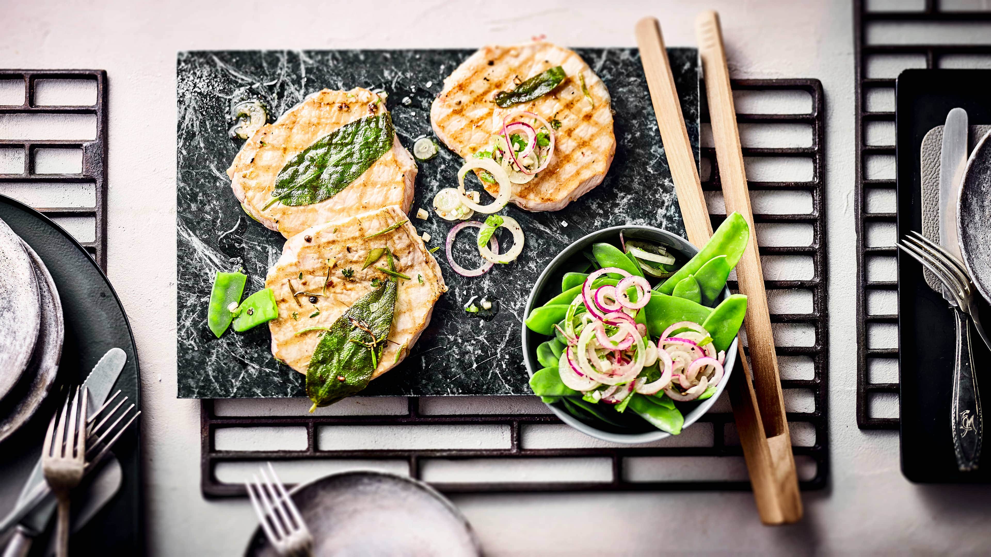 Gegrillte Rückensteaks Gegrillte Rückensteaks