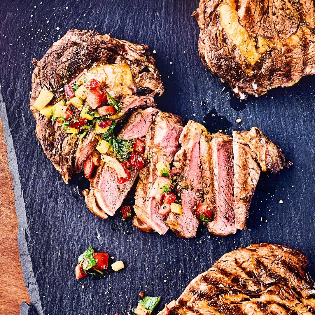 Entrecôte mit Mangosalat