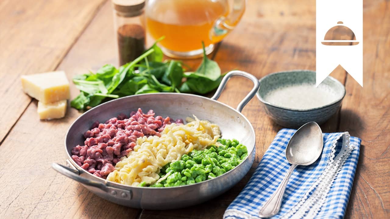 Spätzle Variationen YouTube Platzhalterbild für ein Video mit dem Titel 'Spätzle Variationen'.
