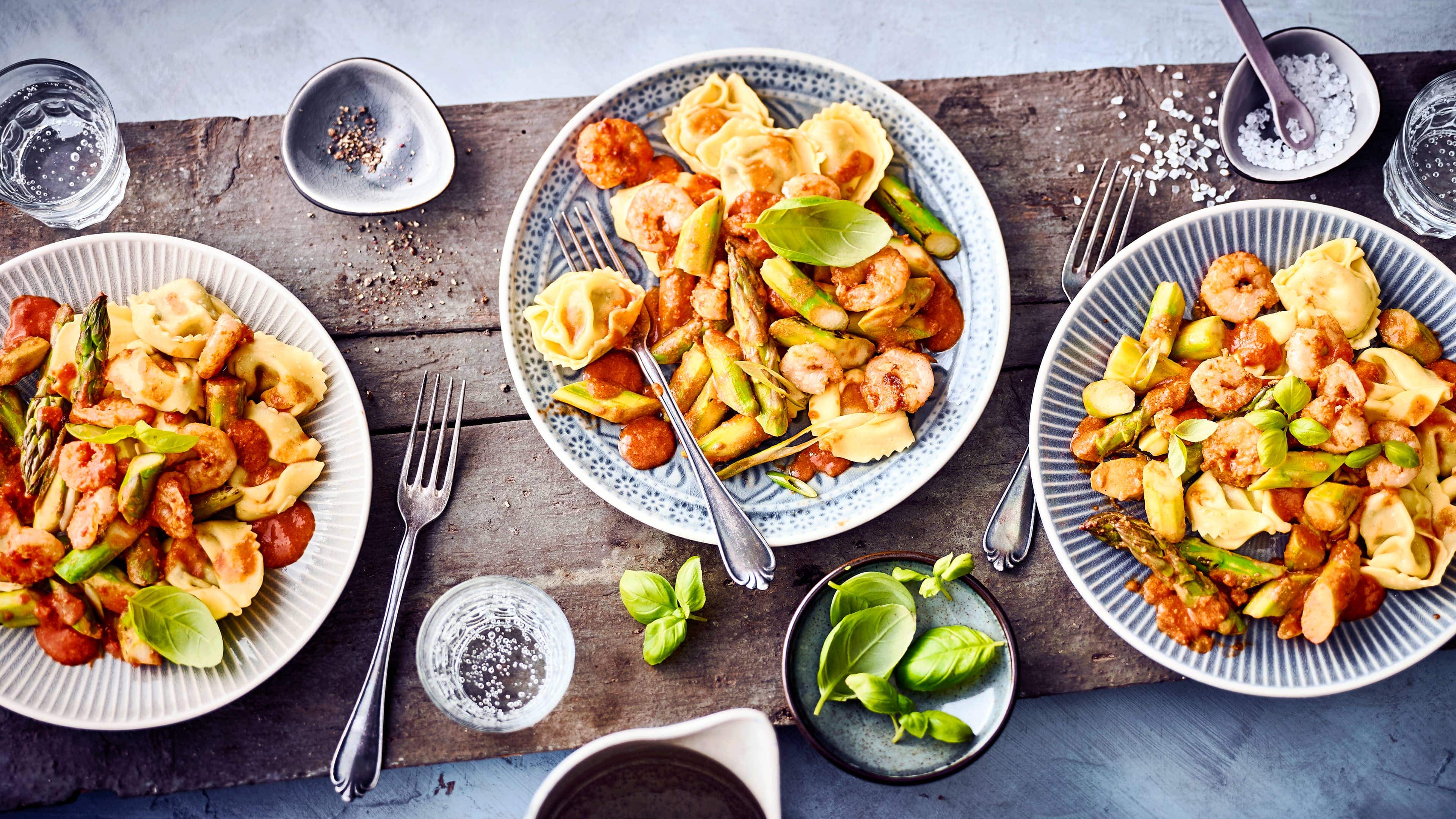 Cappelletti mit Scampis Cappelletti mit Scampis