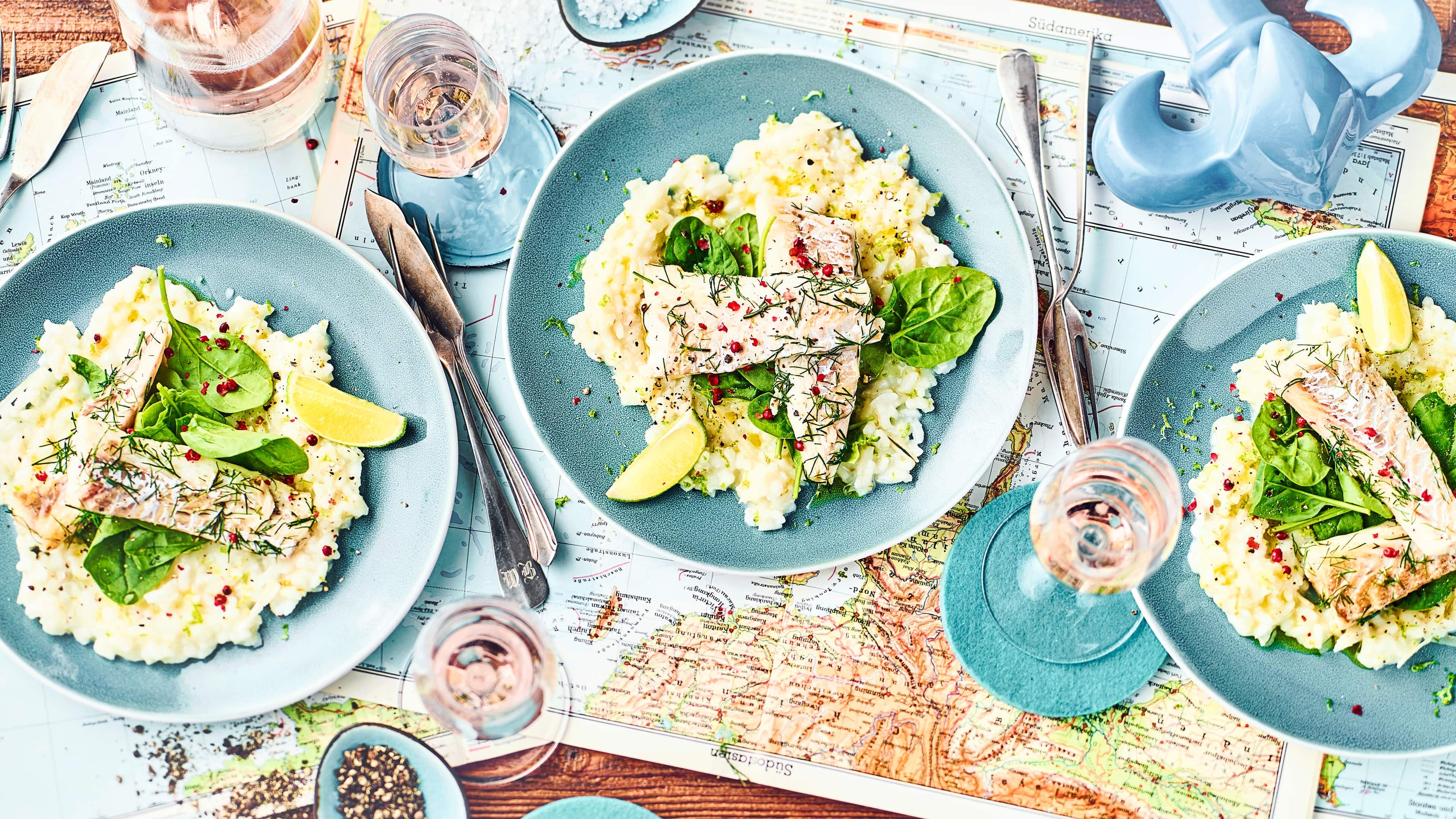 Seelachs auf Limettenrisotto Seelachs auf Limettenrisotto