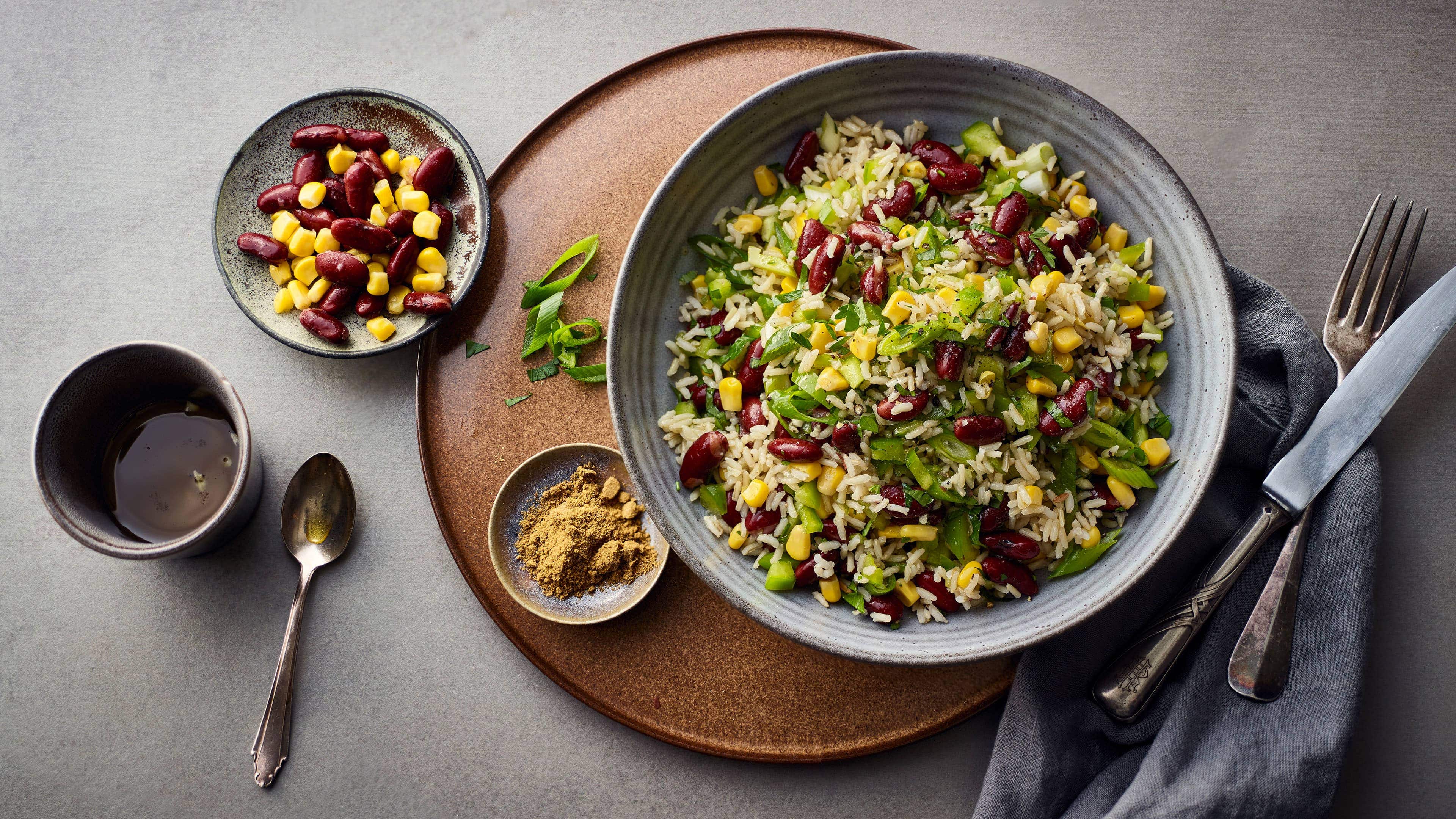 Salat mit Kidneybohnen und Mais Salat mit Kidneybohnen und Mais