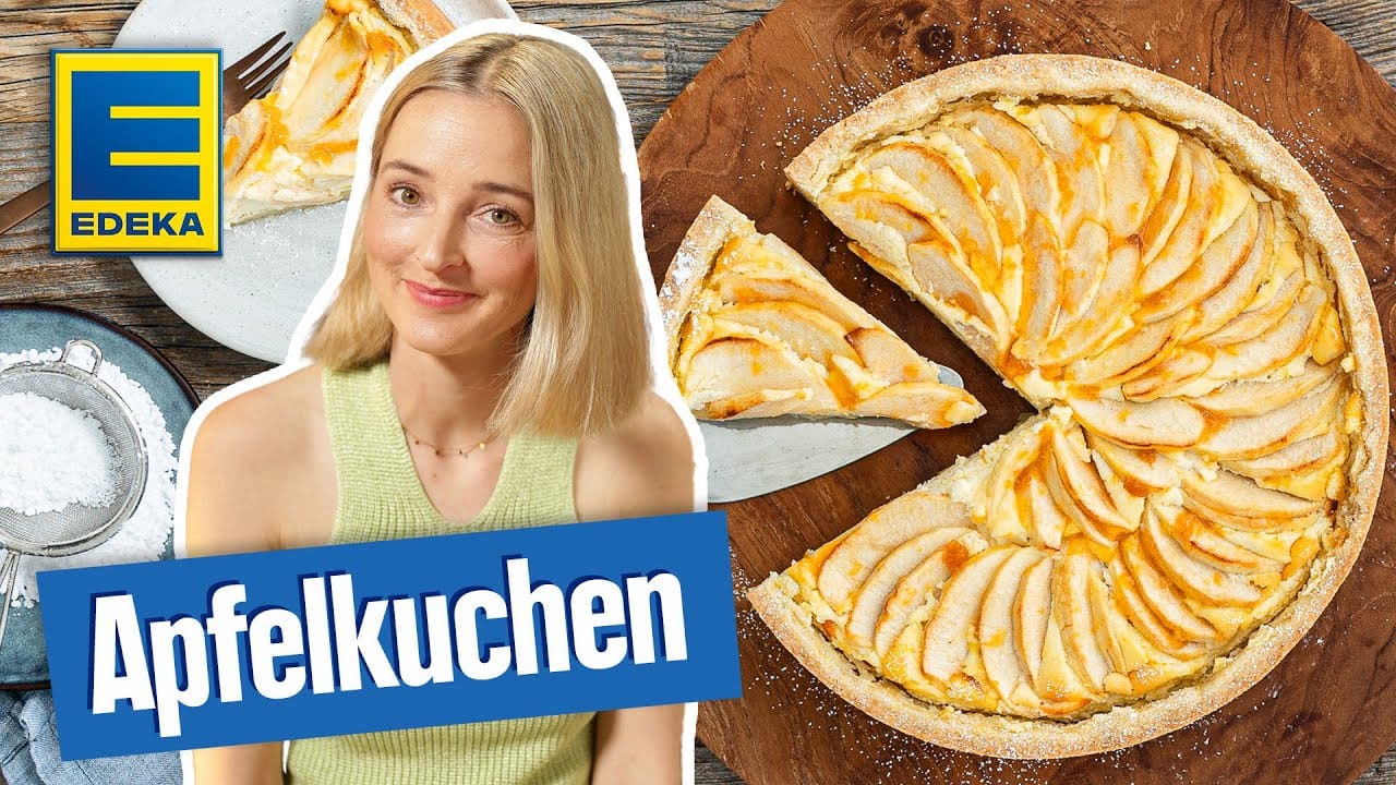 Apfelkuchen mit Quark YouTube Platzhalterbild für ein Video mit dem Titel 'Apfelkuchen mit Quark'.