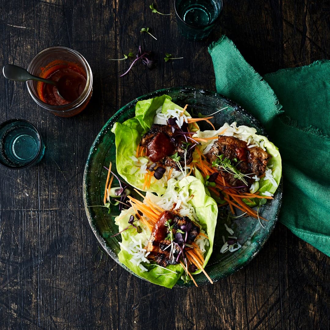 Ssam – Bauchfleisch in Salat