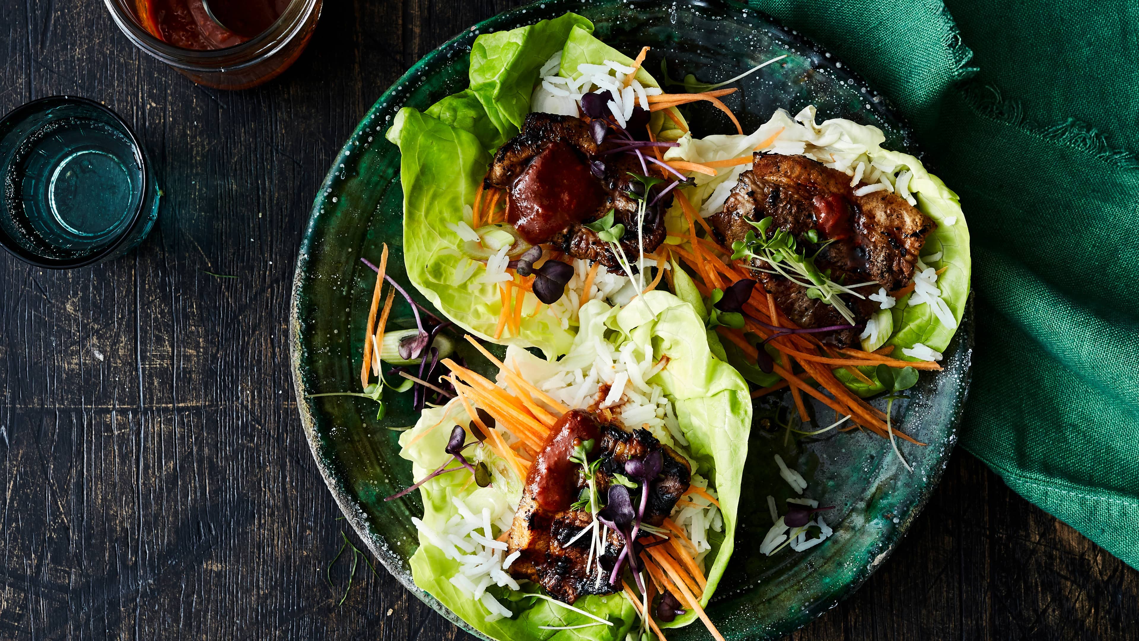 Ssam – Bauchfleisch in Salat Ssam – Bauchfleisch in Salat